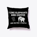 I LIKE ELEPHANTS AND COFFEE | Premium Unisex T-Shirt
