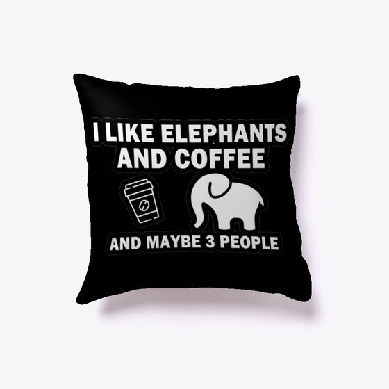 I LIKE ELEPHANTS AND COFFEE | Premium Unisex T-Shirt