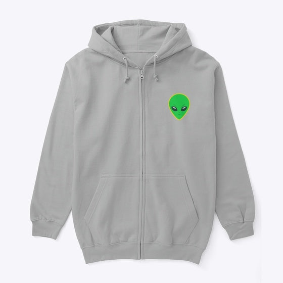 Alien Face Pixel Alien Zip Hoodie Hoodie Trending US Fan Favorite