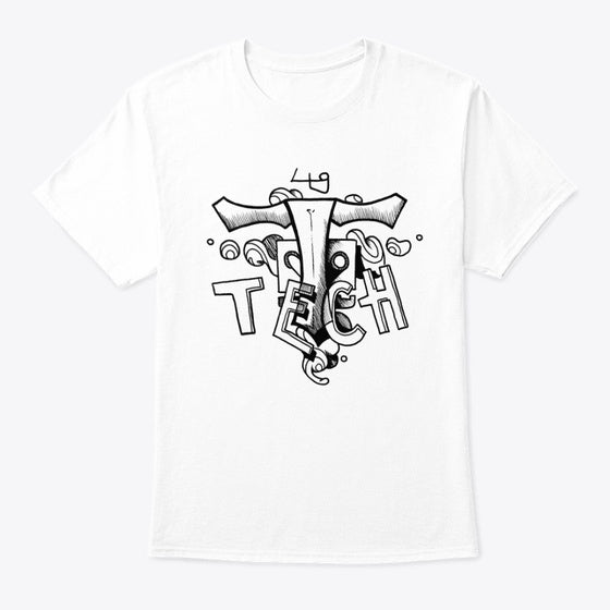 Tech49 Black White Graphic T Shirt