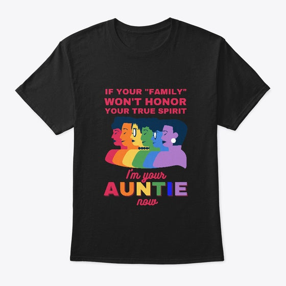 LBGTQIA Auntie Pride Apparel Premium Print Fan Favorite