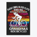 Strong Bicycle Grandma Sticker Apparel Streetwear Style Fan Favorite