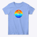 Geometric Sunset Shark Womens Top Apparel Streetwear Style Gift Ready