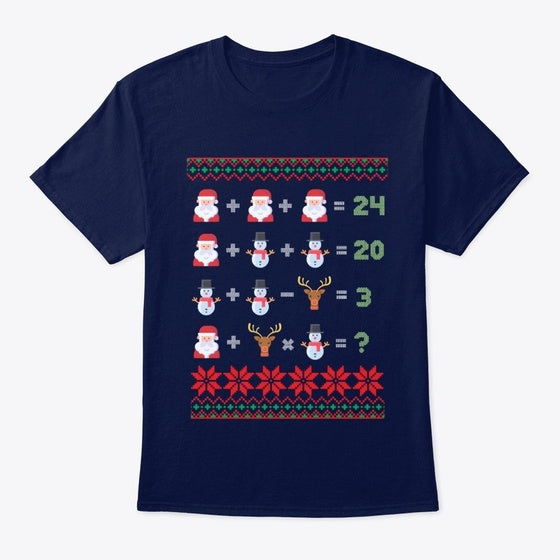 Christmas Holiday Math Puzzle Shirt | Premium Unisex T-Shirt