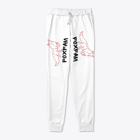 FoxFam All Over Print Joggers --White | Premium Unisex T-Shirt, Trending Graphic Tee