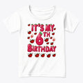 6th Birthday Strawberry Graphic T Shirt