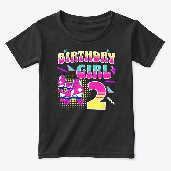 2nd Birthday Roller Skate Skating Graphic T Shirt