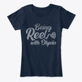 Being REEL With Olyvia Vintage Tee T Shirt Trending US Gift Ready