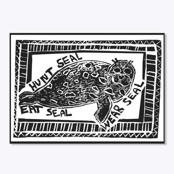 hunt eat wear seal white | Premium Unisex T-Shirt