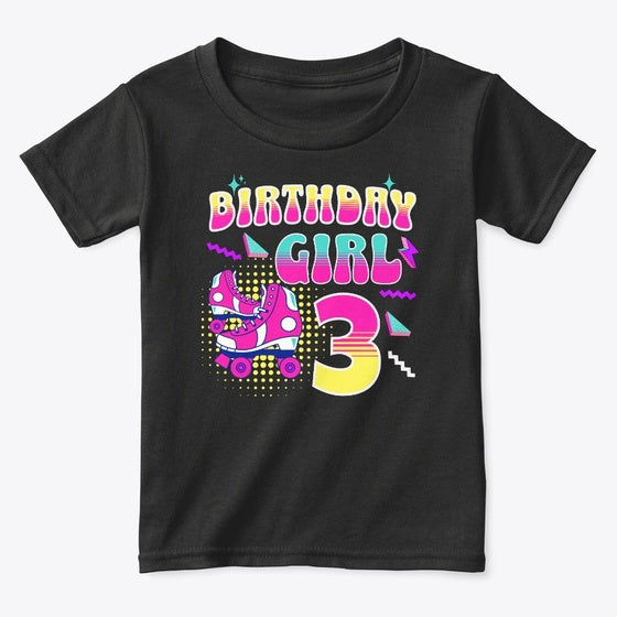 3rd Birthday Roller Skate Skating Graphic T Shirt