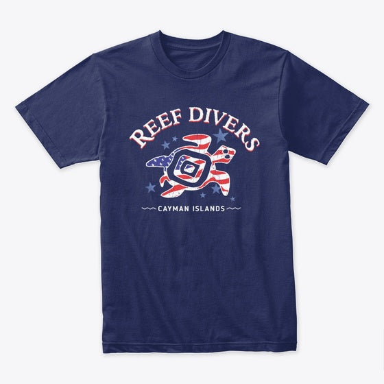 REEF DIVER - USA FLAG TURTLE