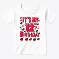 12th Birthday Strawberry Graphic T Shirt