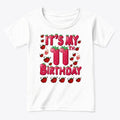 11th Birthday Strawberry Graphic T Shirt