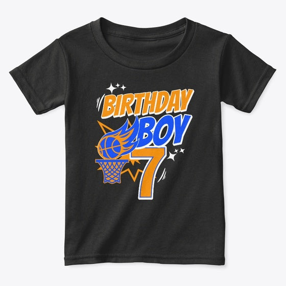 7th Birthday Basketball 7thbirthday Graphic T Shirt