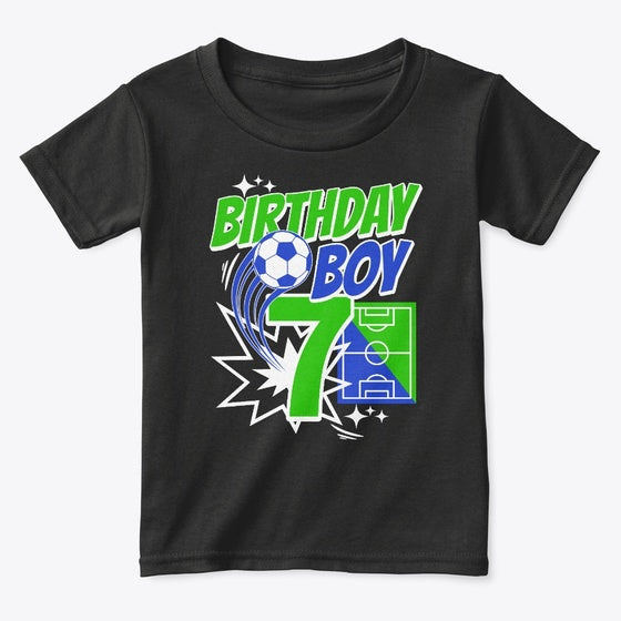 7th Birthday Soccer Fan Graphic T Shirt