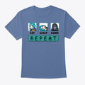 Eat sleep game repeat Apparel Premium Print US Top Pick