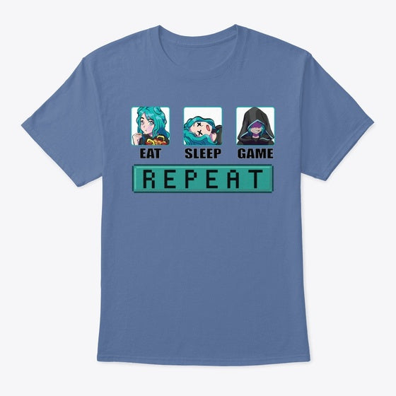 Eat sleep game repeat Apparel Premium Print US Top Pick