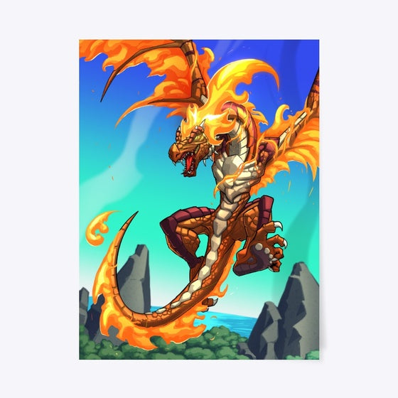 The Inferno Torch Storm POSTER | Fantasy Graphic Tee for Everyday Style