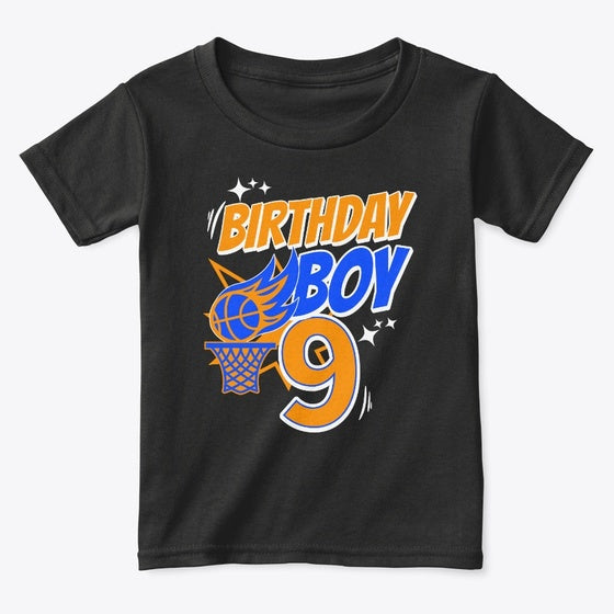 9th Birthday Basketball 9thbirthday Graphic T Shirt