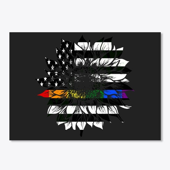 LGBT Rainbow Line Sunflower Apparel Trending US Everyday Wear