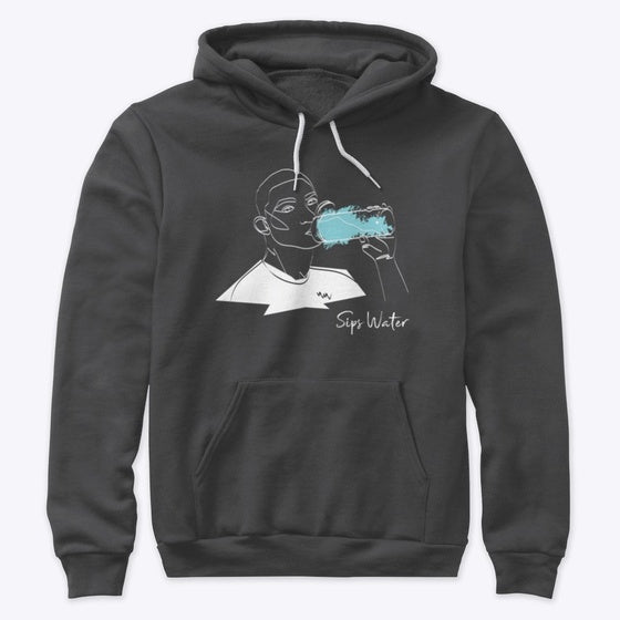Dark Hoodie Sips Water Male | Premium Unisex T-Shirt