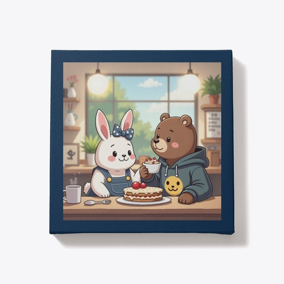 Bear and Bunny Cake Cafe Apparel Premium Print Gift Ready