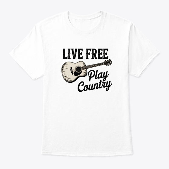 Live Free Play Country Guitar | Premium Unisex T-Shirt