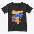 4th Birthday Basketball 4thbirthday Graphic T Shirt
