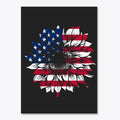 American Flag Sunflower | Premium Unisex T-Shirt