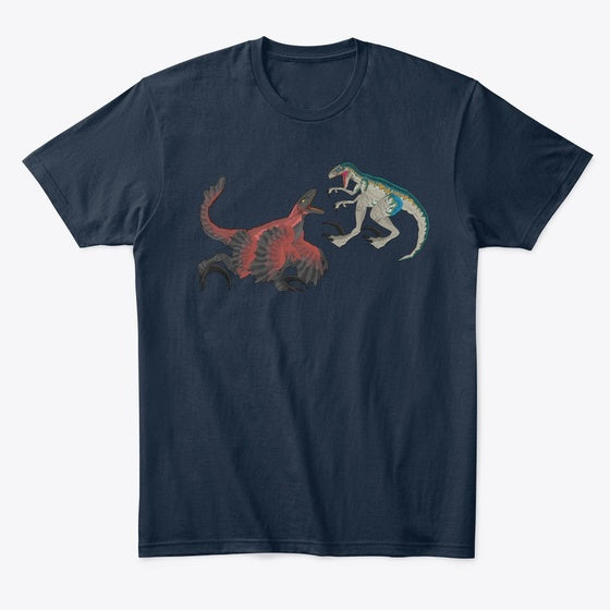 Velociraptor vs Pyroraptor | Premium Unisex T-Shirt, Trending Graphic Tee