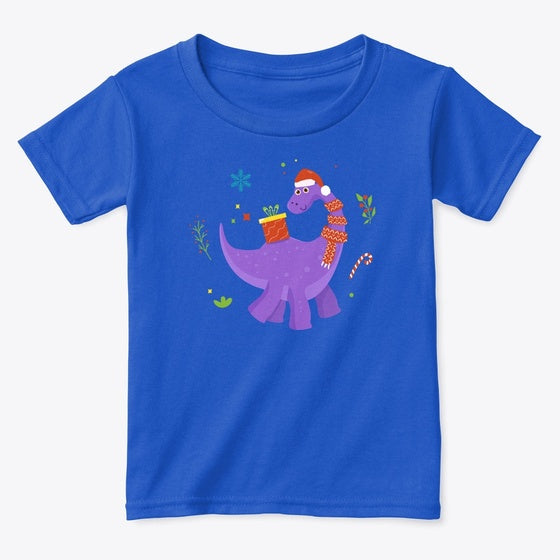 Christmas Dinosaur Graphic T Shirt