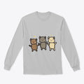Meow Cat Long Sleeve Tee | Premium Unisex T-Shirt, Trending Graphic Tee