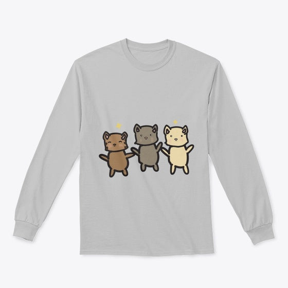 Meow Cat Long Sleeve Tee | Premium Unisex T-Shirt, Trending Graphic Tee