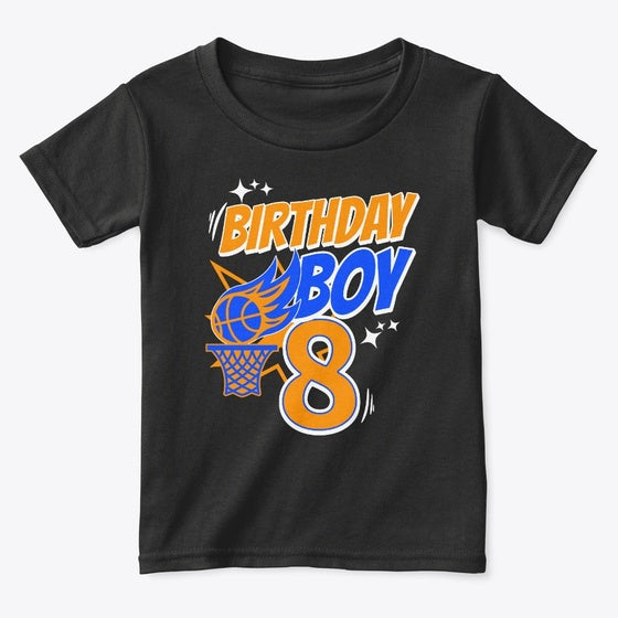8th Birthday Basketball 8thbirthday Graphic T Shirt