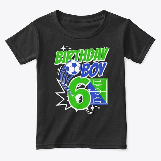 6th Birthday Soccer Fan Graphic T Shirt