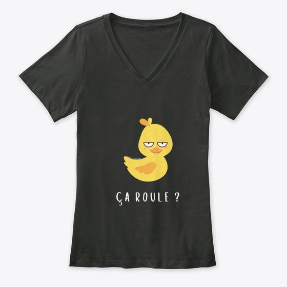 Ca Roule Women s Premium V Neck Tee T Shirt Comfort Fit Best Seller Look