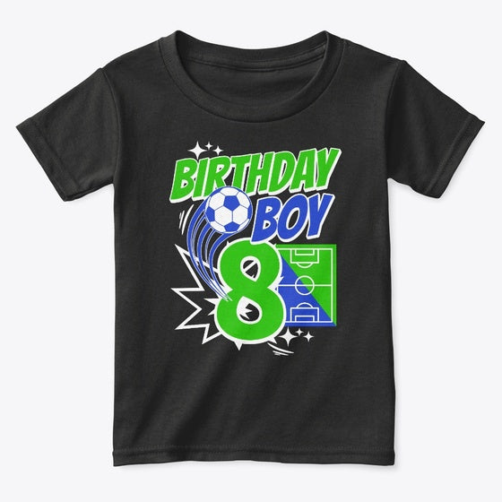 8th Birthday Soccer Graphic T Shirt