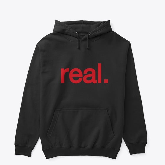 real Unisex Premium Hoodie red text Hoodie Viral TikTok Find Everyday Wear