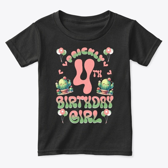 4th Birthday Prickly Cactus Graphic T Shirt