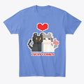Lucky Ferals 8 Bit Love Video Game Cats | Premium Unisex T-Shirt, Trending Graphic Tee