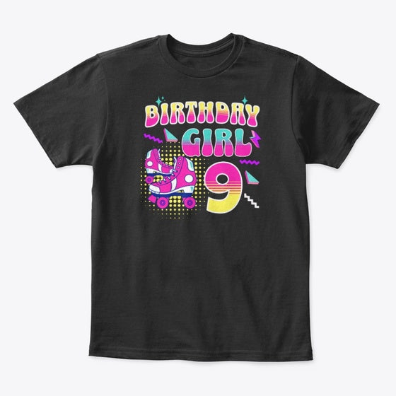 9th Birthday Roller Skating Birthdaygirl Graphic T Shirt