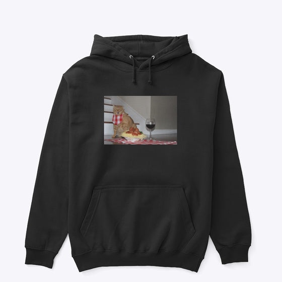Pastacat48 Hoodie Black | Fantasy Graphic Tee for Everyday Style