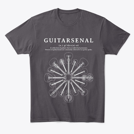 Guitarsenal Shirt 3 by Tony Polecastro | Premium Unisex T-Shirt