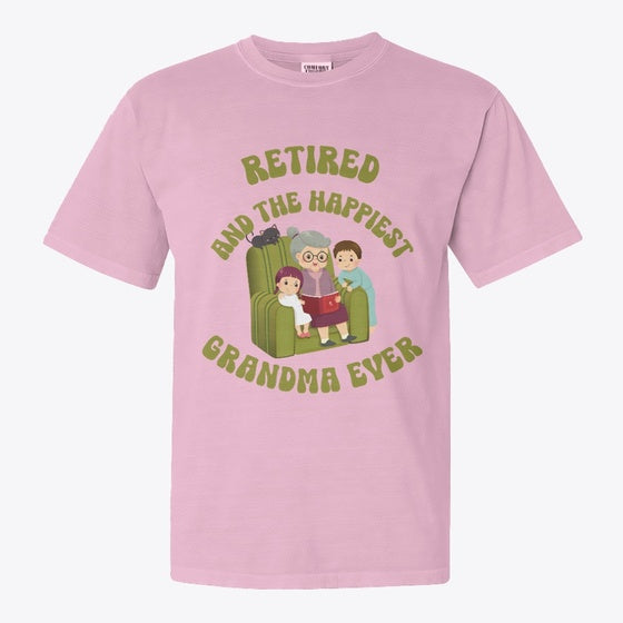 Retired Happiest Grandma Graphic T Shirt