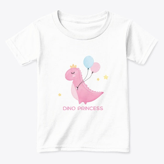 Pink Dino Princess Graphic T Shirt