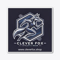 clever fox website sticker logo 4 Apparel Premium Print Daily Wear