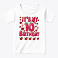 10th Birthday Strawberry Graphic T Shirt