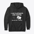 I like elephants and coffee | Premium Unisex T-Shirt, Trending Graphic Tee