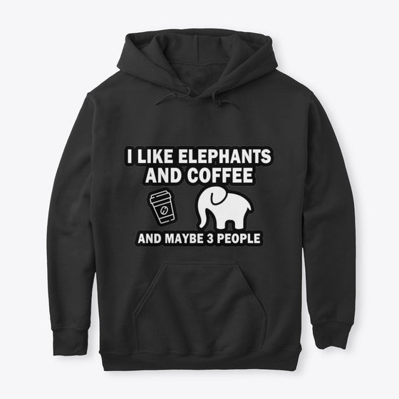 I like elephants and coffee | Premium Unisex T-Shirt, Trending Graphic Tee