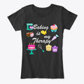 Baking is my Therapy - white letters | Premium Unisex T-Shirt